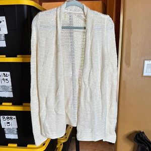 Hollister Women's Cream Open-Knit Sweater Wool Blend Size Small